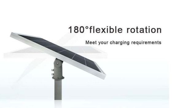 170Lm/W 50AH Dimmable LED Lights 180 Degree Rotation Solar Panel 18V 120W